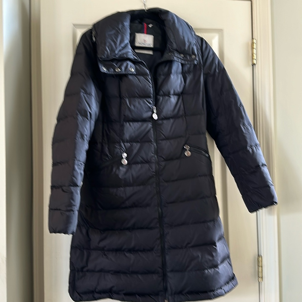 Moncler Flammette High-neck Puffer Coat